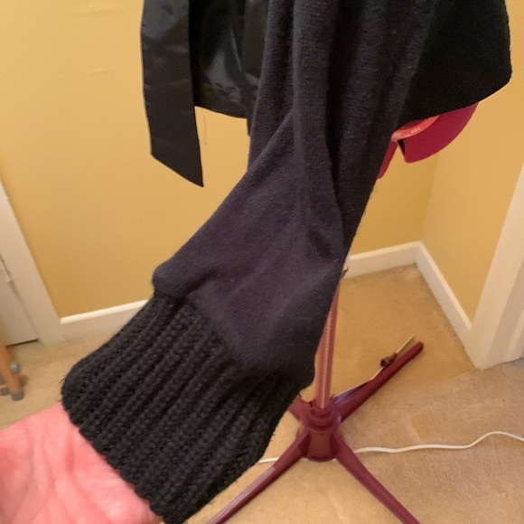 COCO and Tashi Jacket/cardigan with mixed material Double Ruffled collar NWOT - Picture 7 of 12